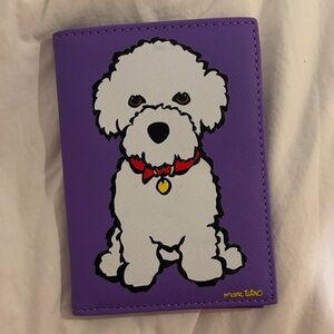 Marc Tetro Purple Bichon Dog Passport Cover